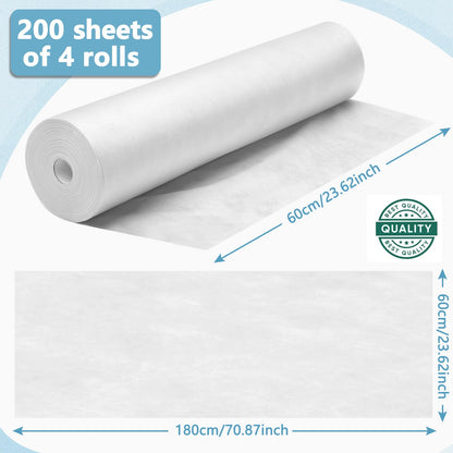 4 Roll Disposable Massage Table Sheets (4 Count)