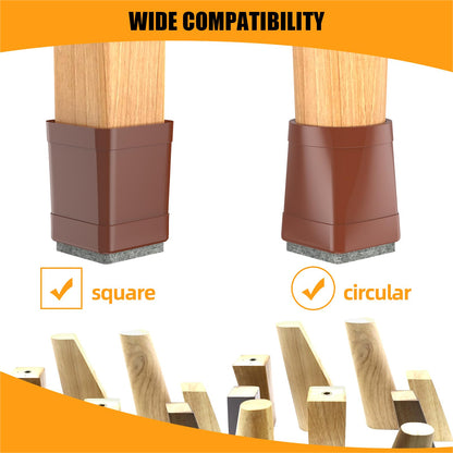 Square Chair Leg Floor Protectors