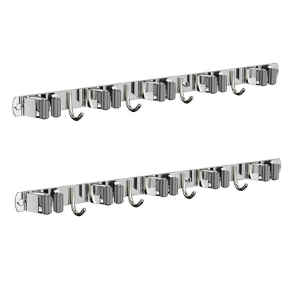 2 Pack Mop and Broom Holder Wall Mount (2 Count)