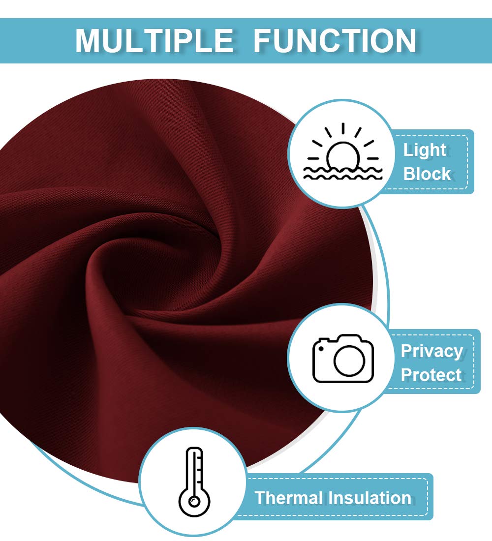 Blackout Curtains & Drapes for Bedroom 54 inches Long (2 Count)