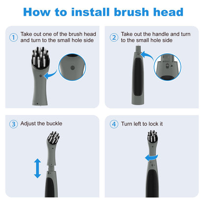 Rechargeable Electric Cleaning Brush with 4 in 1 Multiple Brush Heads and USB Cable