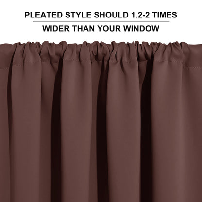 Cafe Blackout Curtains 24 inch Length