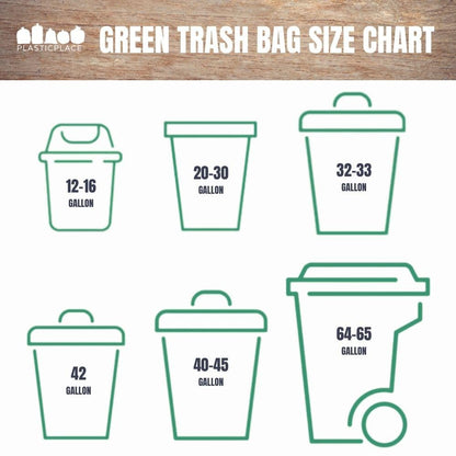 40 45 Gallon Trash Bags │ 1.2 Mil │ Green Garbage Can Liners │ 40” x 46” (100 Count)