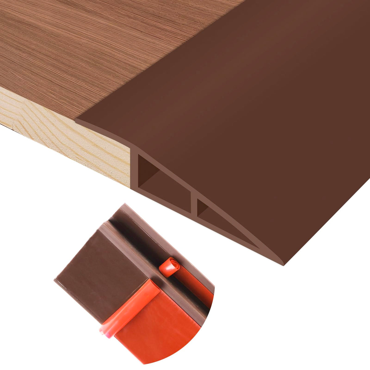 Floor Transition Strip Self Adhesive Vinyl Door Threshold Strip (3.3 Foot)