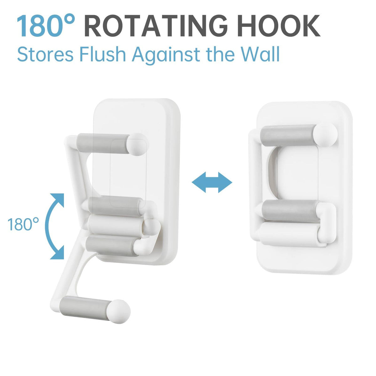Broom Mop Holder Wall Mount 4PCS 180° Rotating No (4 Count)