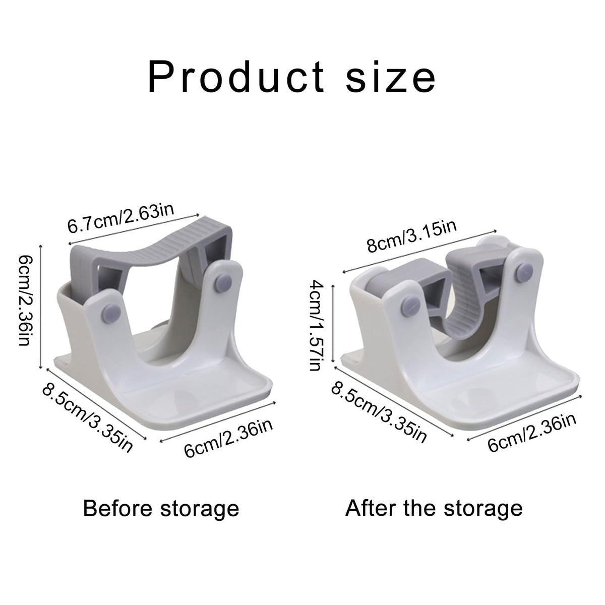 4 Pack Wall Mount Mop Holder Self Adhesive Broom Grippers No Drilling Mop Handle Hanger Practical Home Organization Tool