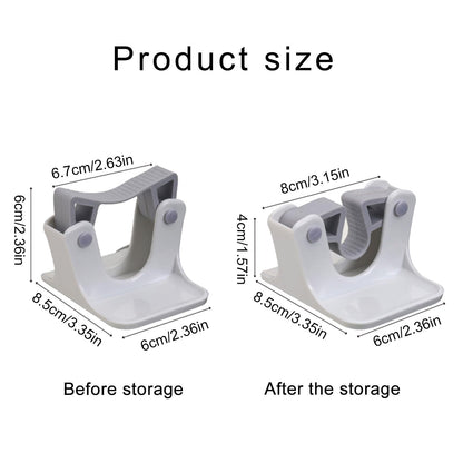 4 Pack Wall Mount Mop Holder Self Adhesive Broom Grippers No Drilling Mop Handle Hanger Practical Home Organization Tool