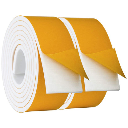 Foam Rubber Seal Tape Closed Cell Adhesive Foam Strips for Window AC Units Soundproof Weather Stripping (13 Foot)