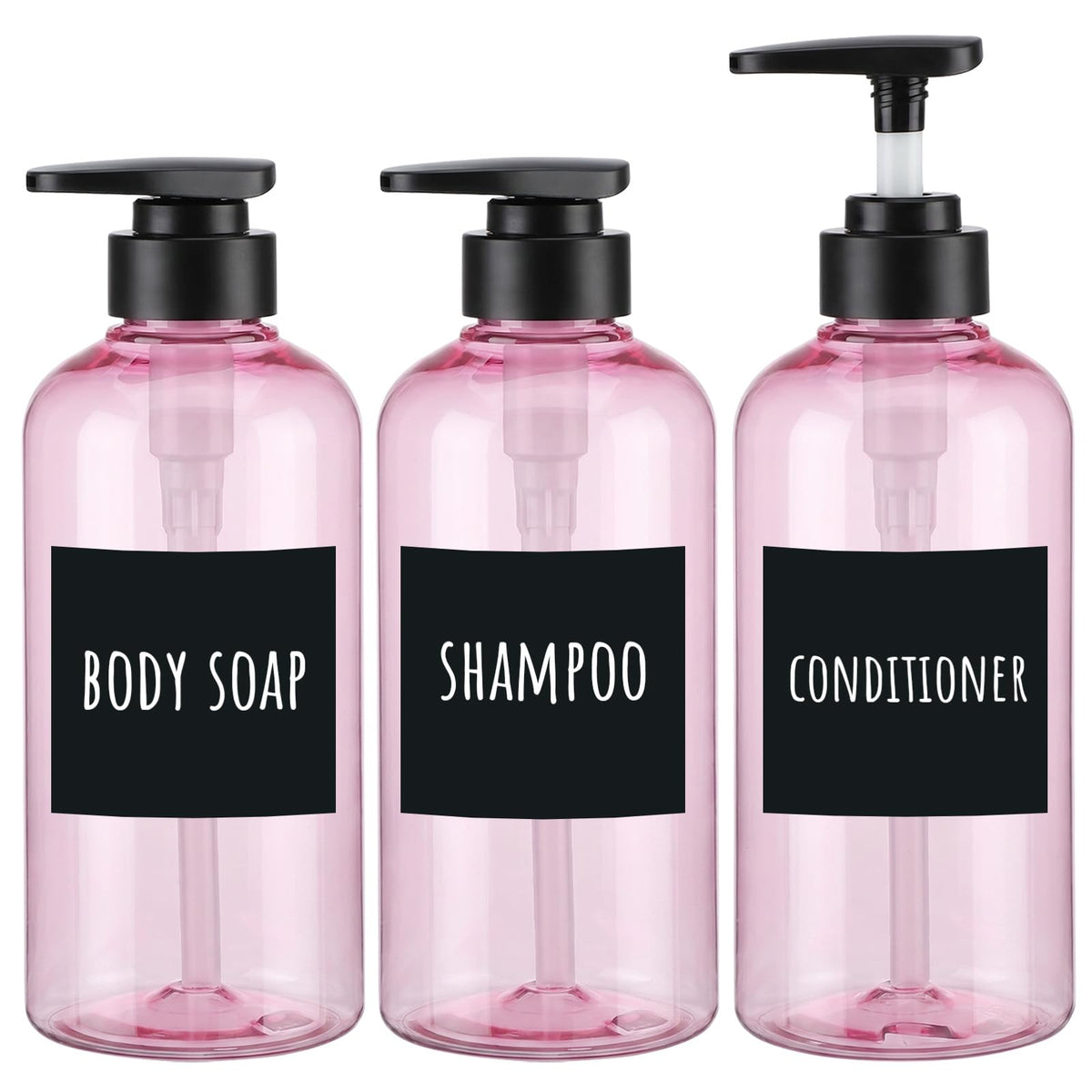 16.9oz 3Pcs Refillable Shower Bottles (3 Count)