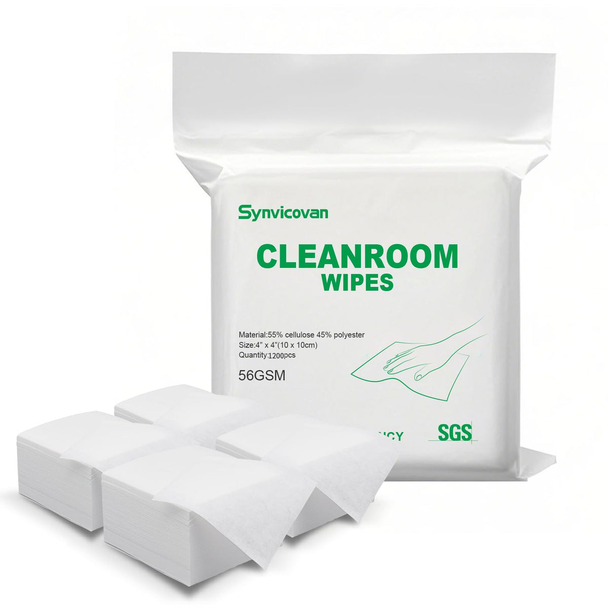 Cleanroom Wipes 4"x4" (1200 Count)