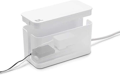 Bluelounge CableBox Cable and Cord Management System - Set of 1 Large and 1 Mini Box - Black