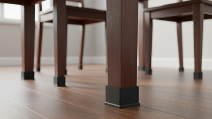 Non Slip Thick Rubber Leg Tips Floor Protectors Square Chair Leg Caps 38 x 38 mm
