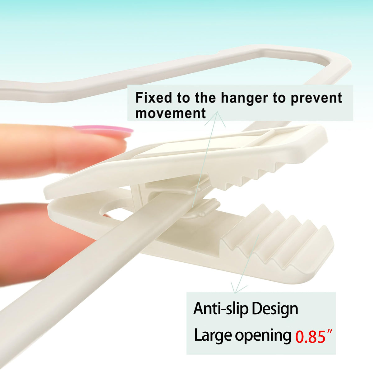 Hanger Clips for Velvet Hangers (40 Count)