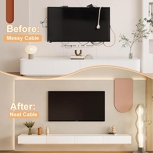 TV Cord Hider for Wall Mounted TV, in-Wall Cable Management System with Recessed Power Outlet, Power & Low Voltage Cable Concealer Kit for Clean and Organized Home Theater Setup(AC+ USB)