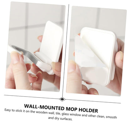 3pcs Punch Broom Mop Holder Wall Mount Hooks Multifunctional Mop Organizer for Umbrellas and Cleaning Tools Home Kitchen Garage Storage