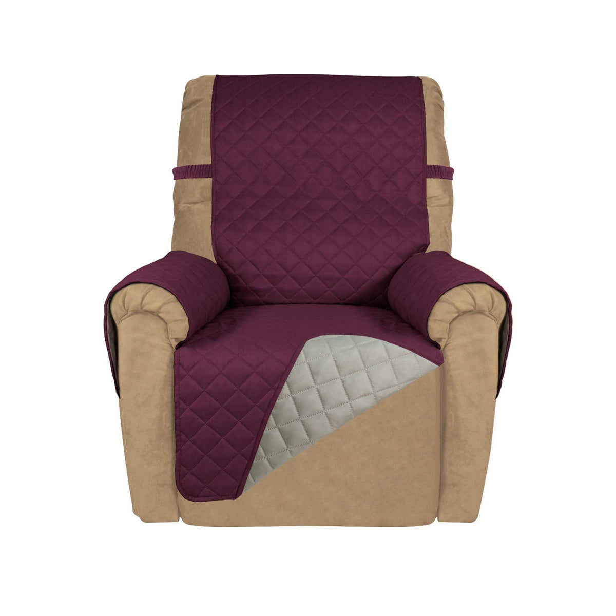 Reversible Quilted Recliner Sofa Cover