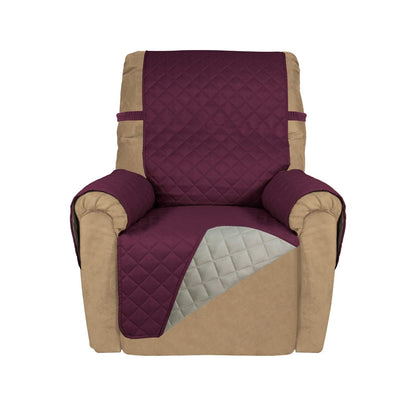 Reversible Quilted Recliner Sofa Cover