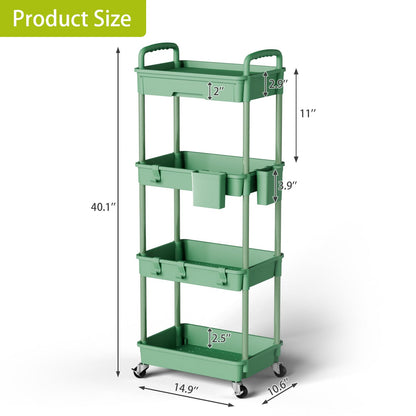 4 Tier Rolling Cart Organizer