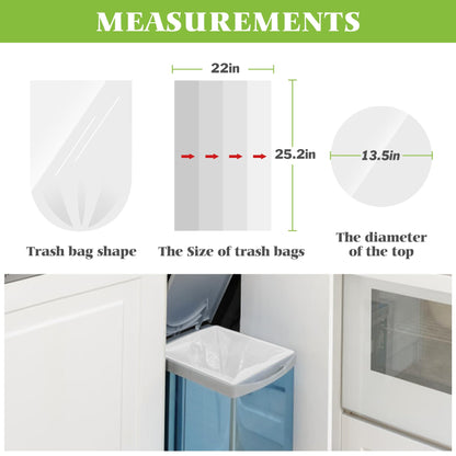 Medium Clear Trash Bags 8 Gallon 200 Count Kitchen Garbage Bags