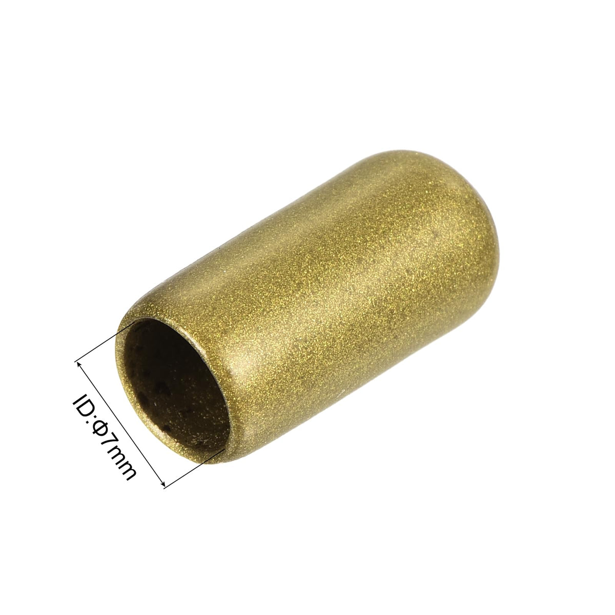 20pcs Rubber End Caps 7mm ID Vinyl Round Tube Bolt Cap Cover Thread Protectors Gold