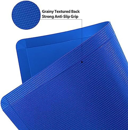 WK Flexible Plastic Cutting Boards Mats with Lip, Foldable Cutting Board for Kitchen Set of 3, Cutting Board for Meat, Nonslip Cutting Mats, BPA Free, Dishwasher Safe, Multi Colors