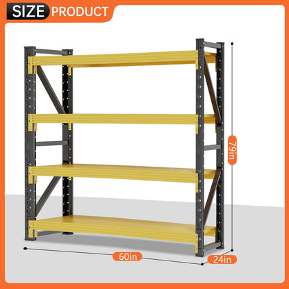 60" W x 24" D x 79" H Storage Shelves