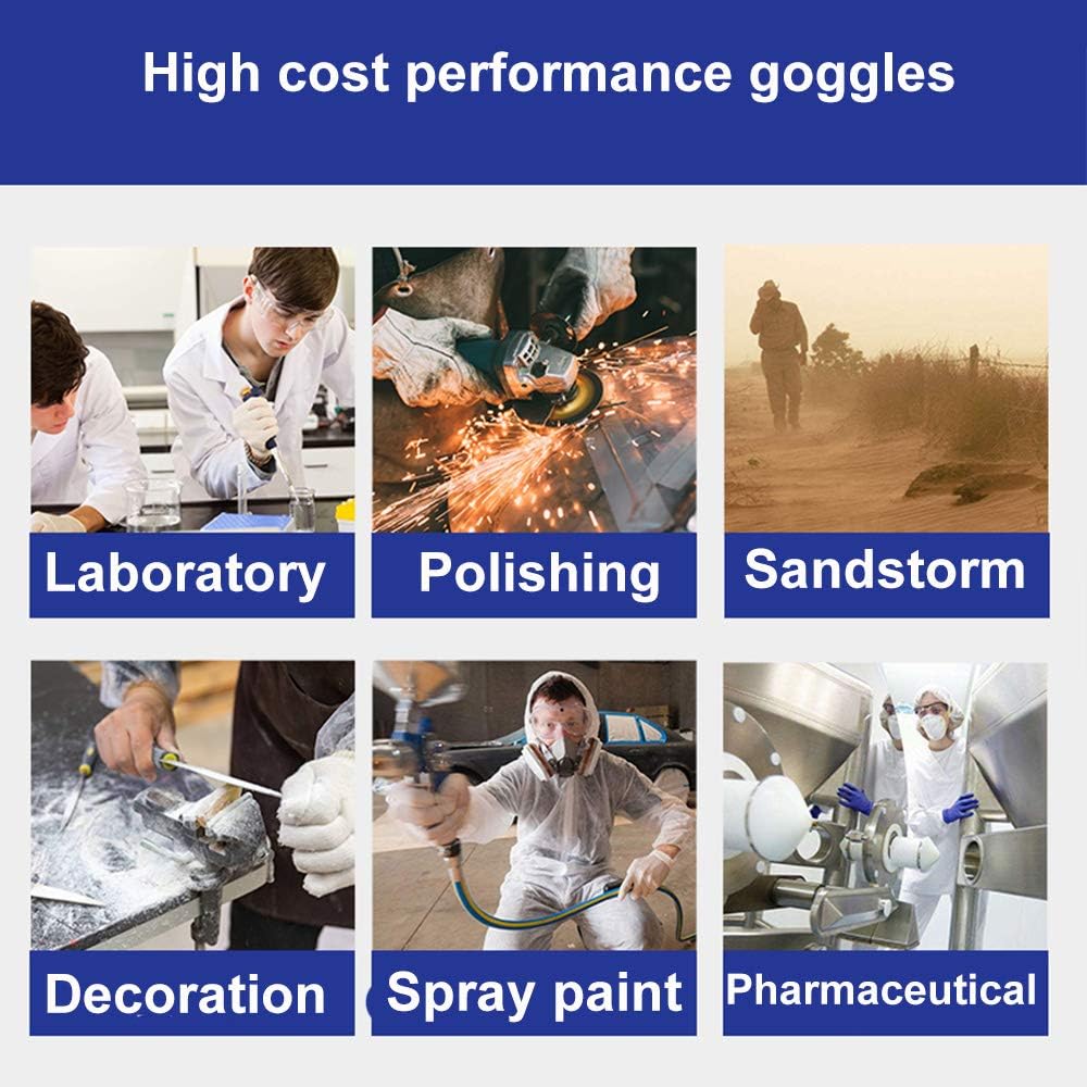 Anti Fog Protective Safety Goggles Clear Lens Wide