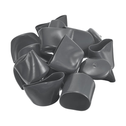 20pcs Rubber End Caps 45mm ID Vinyl Round Tube Bolt Cap Cover Thread Protectors Dark Grey
