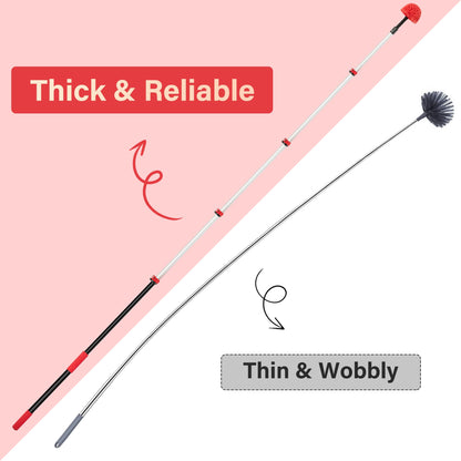 7 24 FT Extension Pole with 2 Outdoor Cobweb Brushes (6 Count)