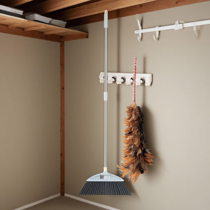 Mop Holder Wall Mount 5 Slots Heavy Duty Organizer Shelf