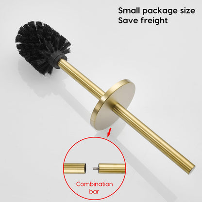 Brushed Gold Stainless Steel Wall Mounted Toilet Brush and Cover