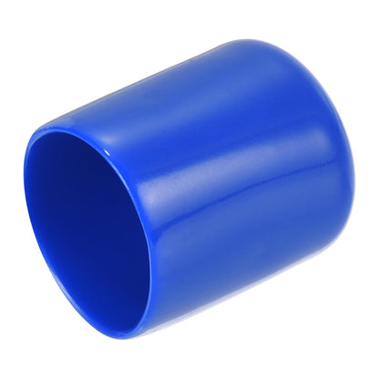 20pcs Rubber End Caps 22mm ID Vinyl Round Tube Bolt Cap Cover Screw Thread Protectors Blue