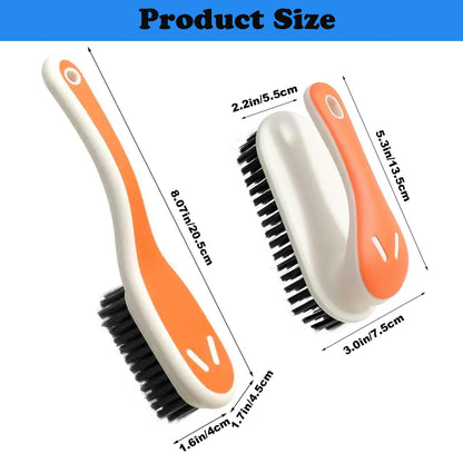 Soft Bristle Scrub Cleaning Brush Stain Remover Brush Fabric Cleaning Brush Laundry Brush Small Scrub Brush Cleaner Household Cleaning Brushes for Carpet (2 Count)