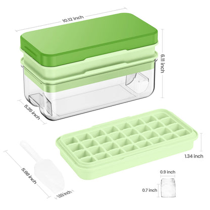 1" Ice Cube Tray with Lid and Bin