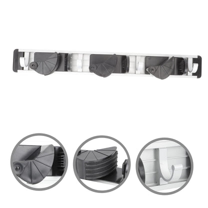 Space Aluminum Mop Hook Organizer Wall Mount Broom Gripper for Mop Garden Laundry Room