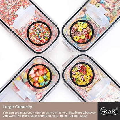5PCS Large Cereal Containers Storage [4L/135.2 oz], Food Storage Containers