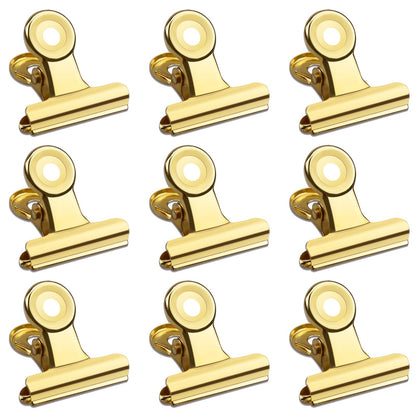 30 Pack Small Bull Clips 1.22 Inch Mini Metal Hinge Clips Binder Paper Hinge Clip for Office (30 Count)