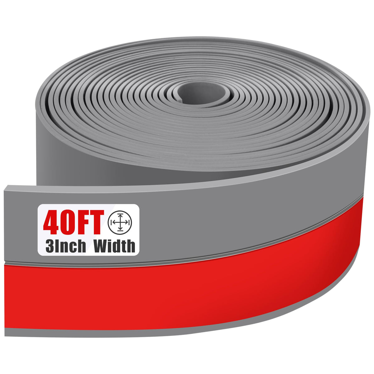 Draft Seal Tape for Doors and Windows 3 in x 40 Ft Silicone Weather Stripping Extra Thick 2mm Door Seal Strip with Strong Adhesive Draft Insulation Stopper Side Seal (40 Foot)