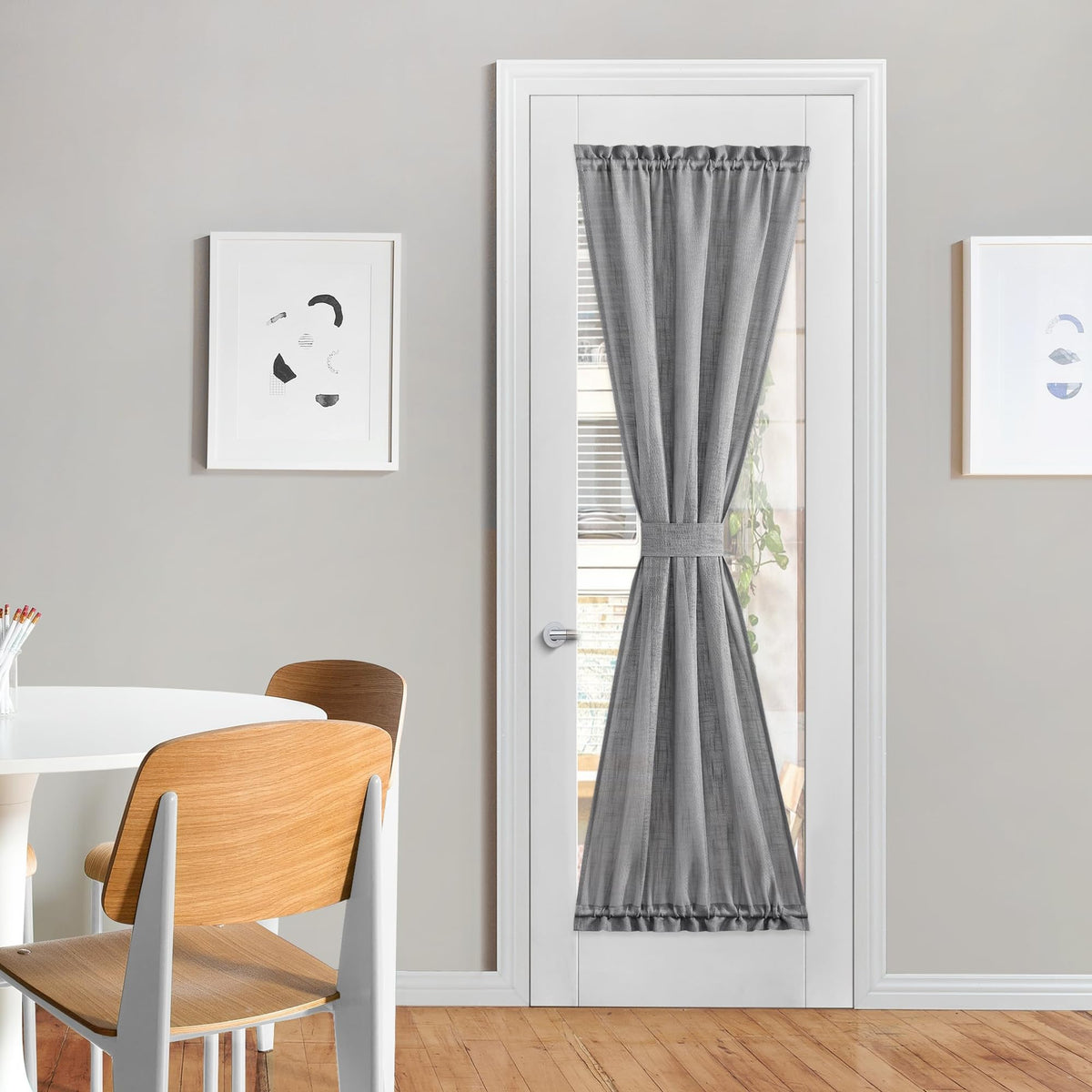 Sheer Door Curtains for Front Back Patio Glass Door