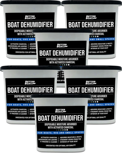 Moisture Absorber 6 Pack with Activated Charcoal Dehumidifier Bucket (6 Count)