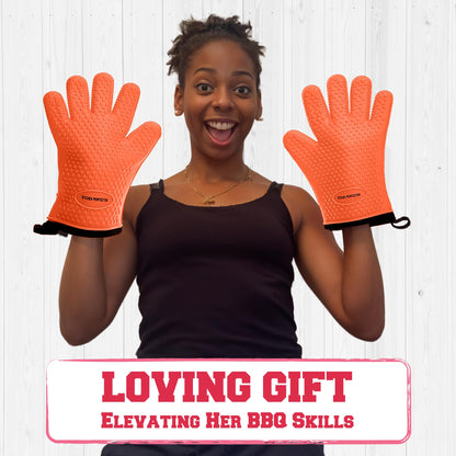 Silicone Smoker BBQ Gloves (2 Count)