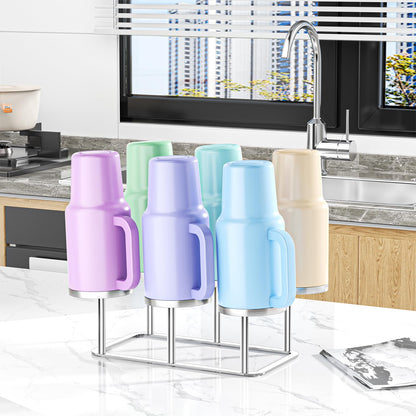Water Bottle Drying Rack Reusable Bottle Rack Dryer Kitchen Stand Holder Metal Countertop Baby Bottle Drying Rack Water Cup Drying Rack for Plastic Bags