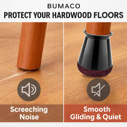 Chair Leg Floor Protectors for Hardwood Floors Anti (20 Count)