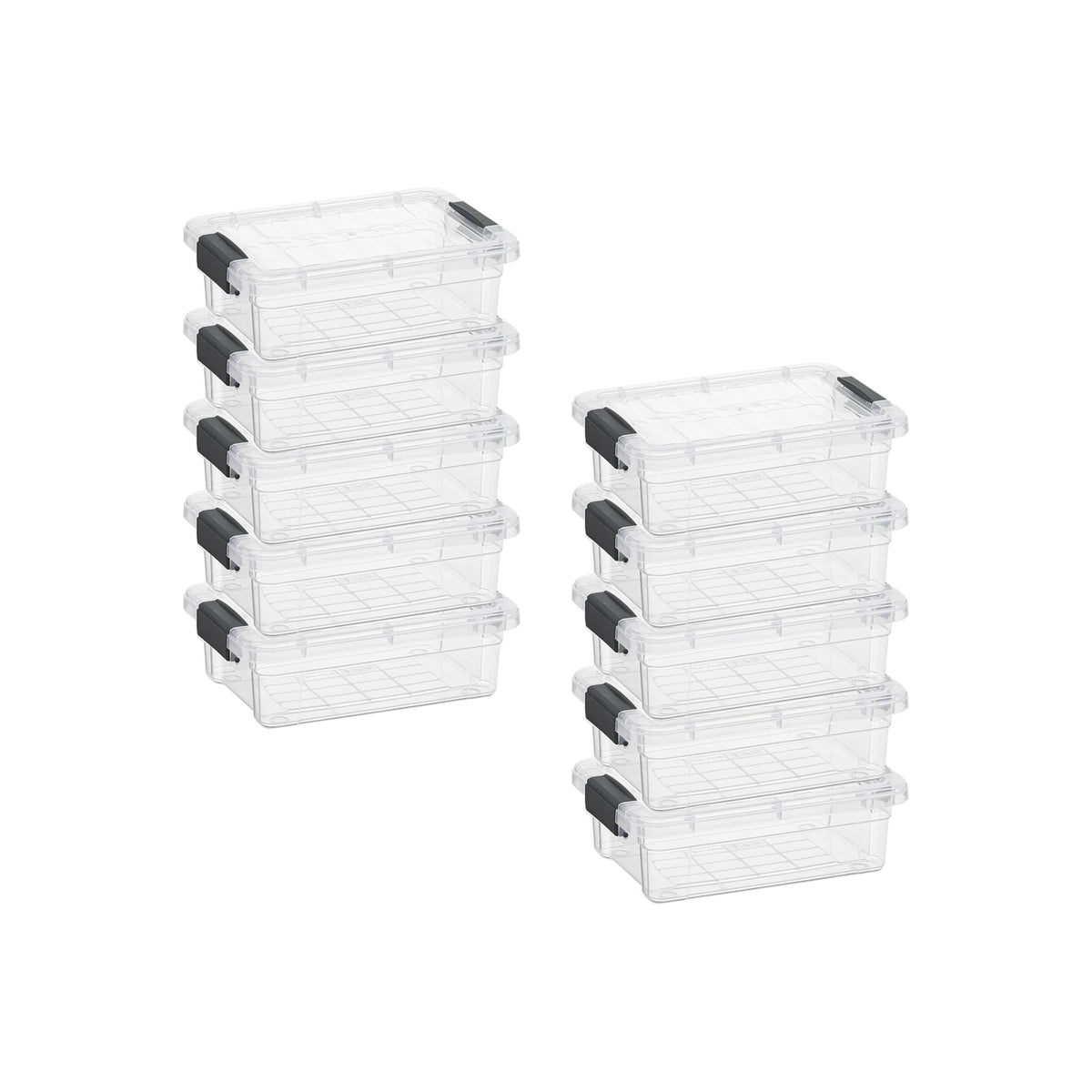 1.27 Quart Clear Plastic Storage Containers with Lids (10 Count)