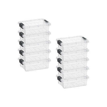 1.27 Quart Clear Plastic Storage Containers with Lids (10 Count)