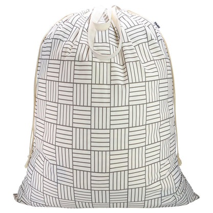 Canvas Laundry Bag with Handles & Drawstring