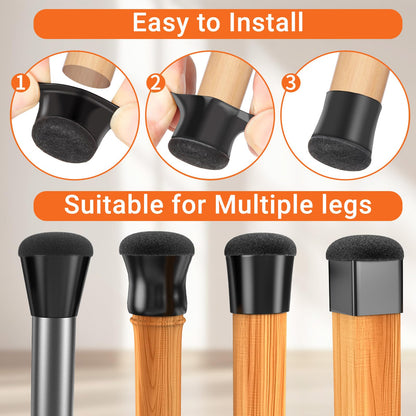 Chair Leg Floor Protectors for Hardwood Floors Extra Small 24pcs (24 Count)