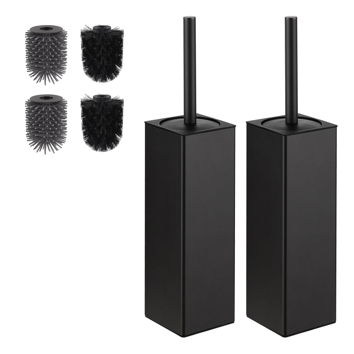Toilet Brush and Holder 2 Pack for Two Bathrooms (2 Count)