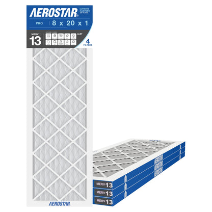 Air Filter 8x20x1 MERV 13 AC Filter (4 Count)