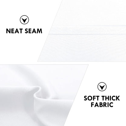 White Curtains 50% Light Blocking for Living Room 45 Inch 2 Panels (2 Count)